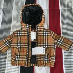 Baby Vintage Check Down-filled Hooded Jacket